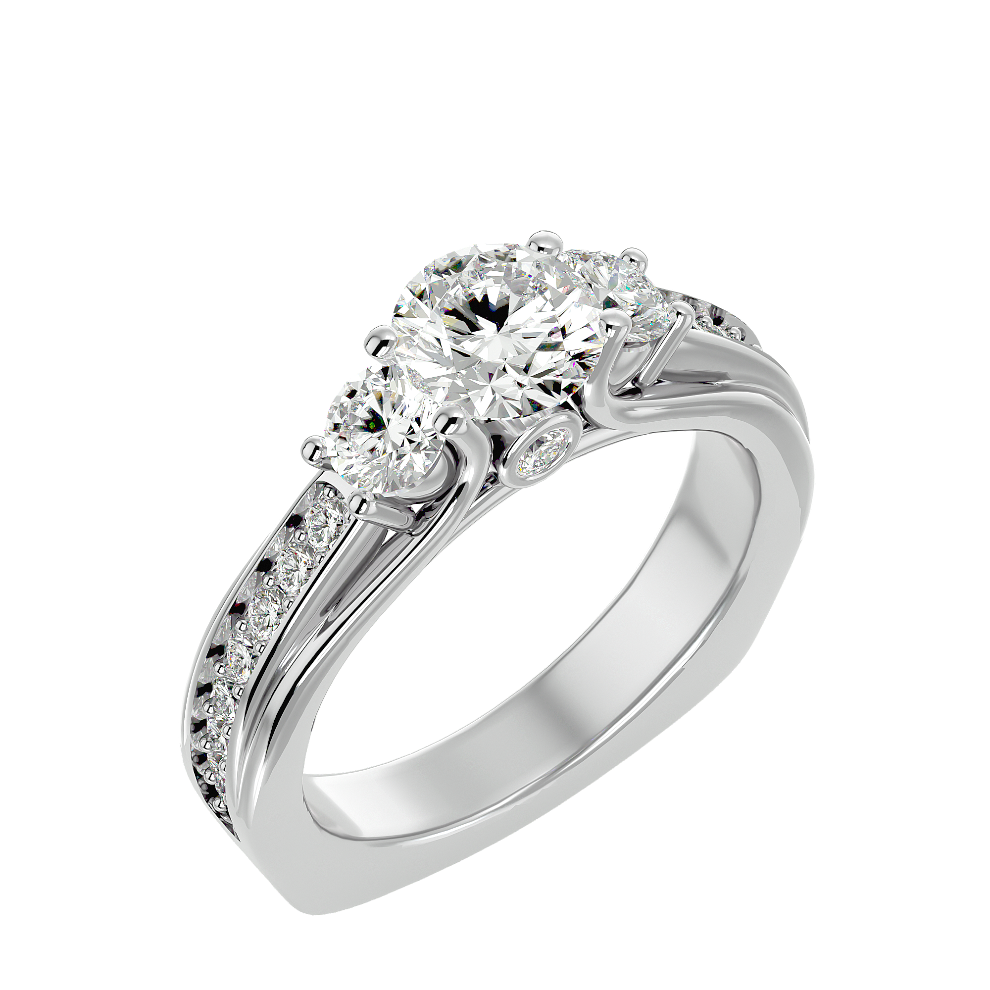 Dorothy Three Stone Ring