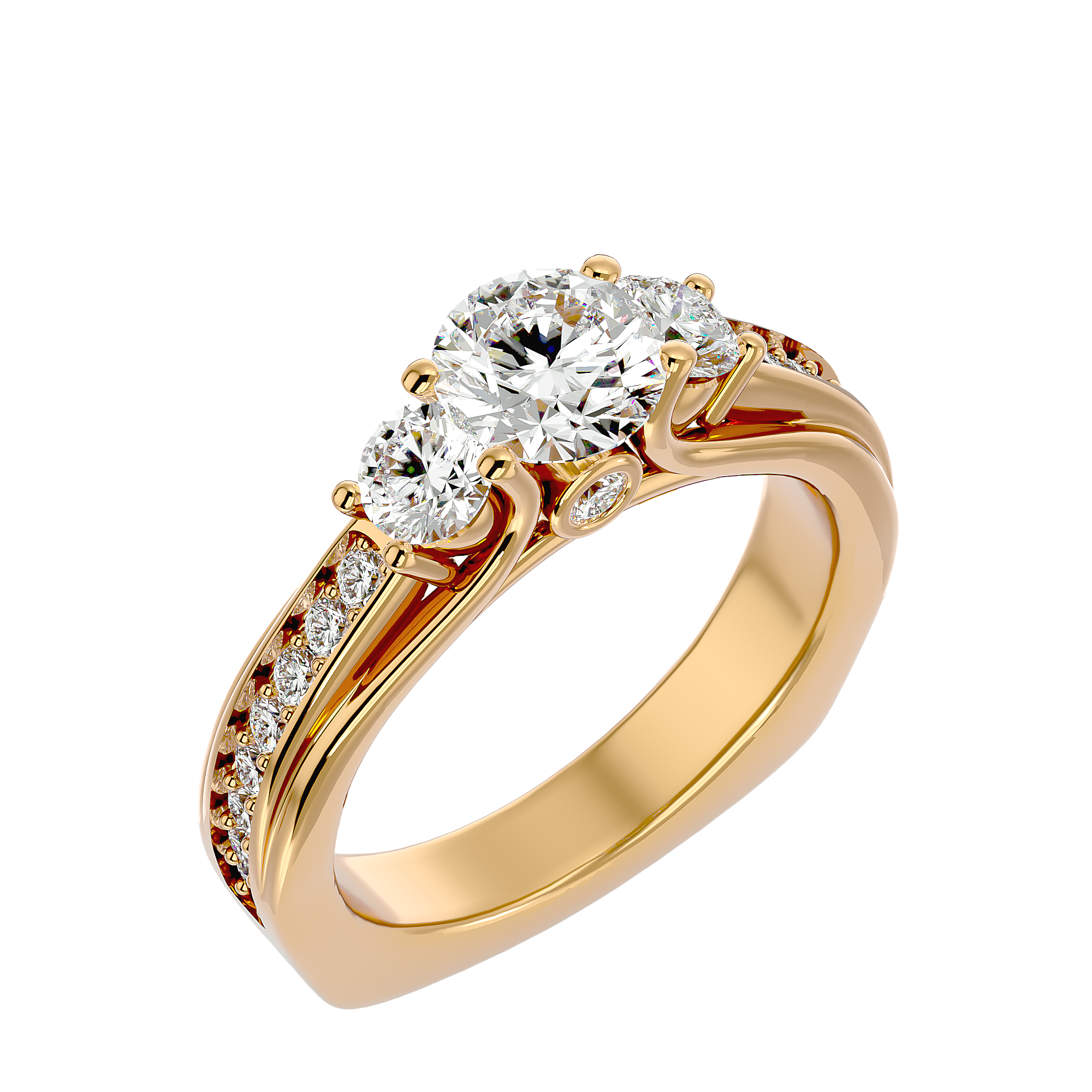 Dorothy Three Stone Ring