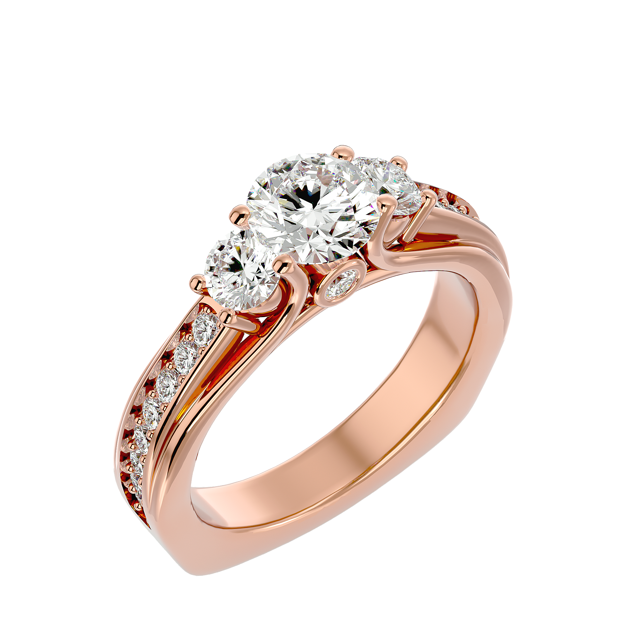 Dorothy Three Stone Ring
