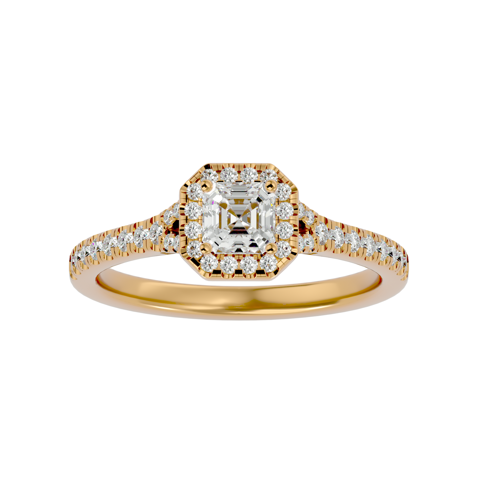 Crystal Halo Ring