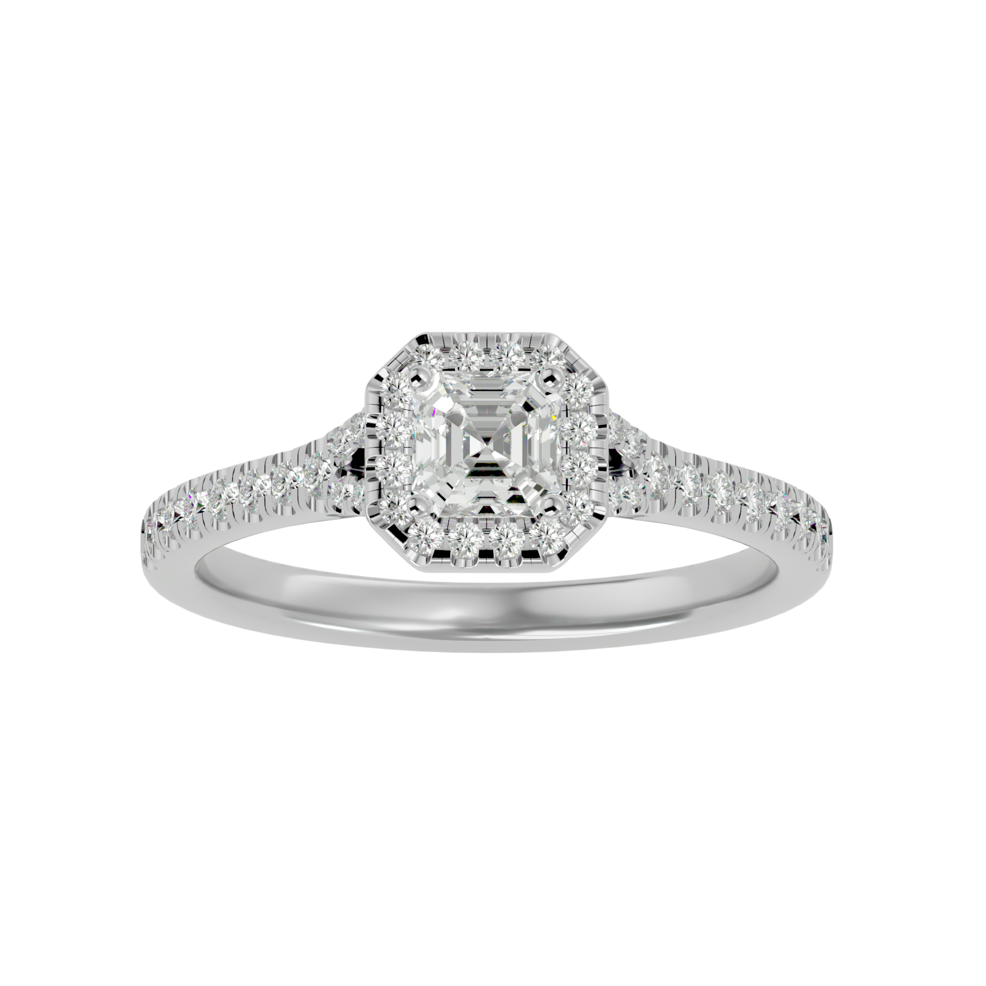 Crystal Halo Ring