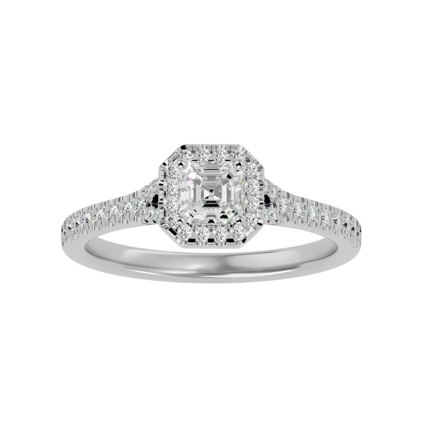 Crystal Halo Ring