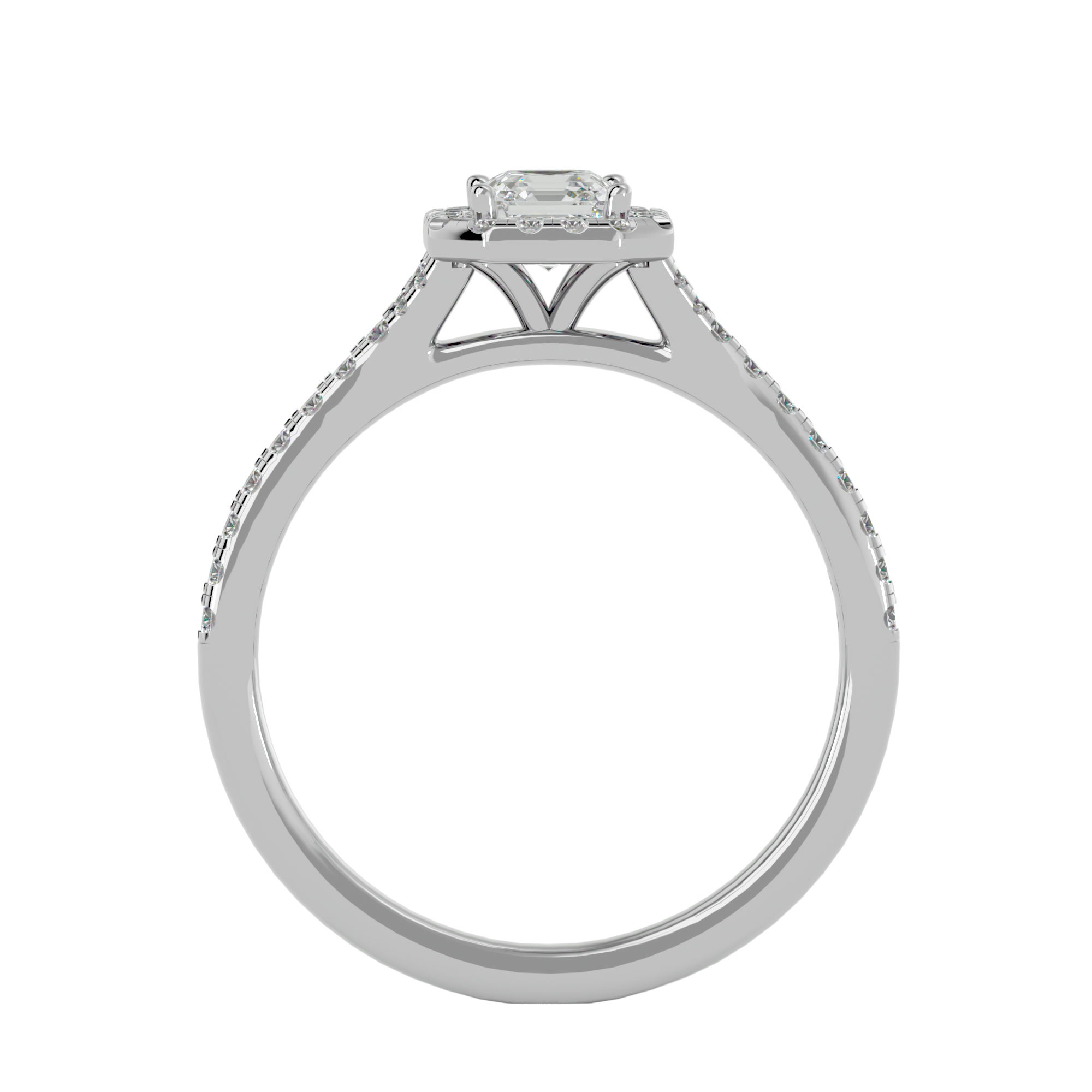 Crystal Halo Ring