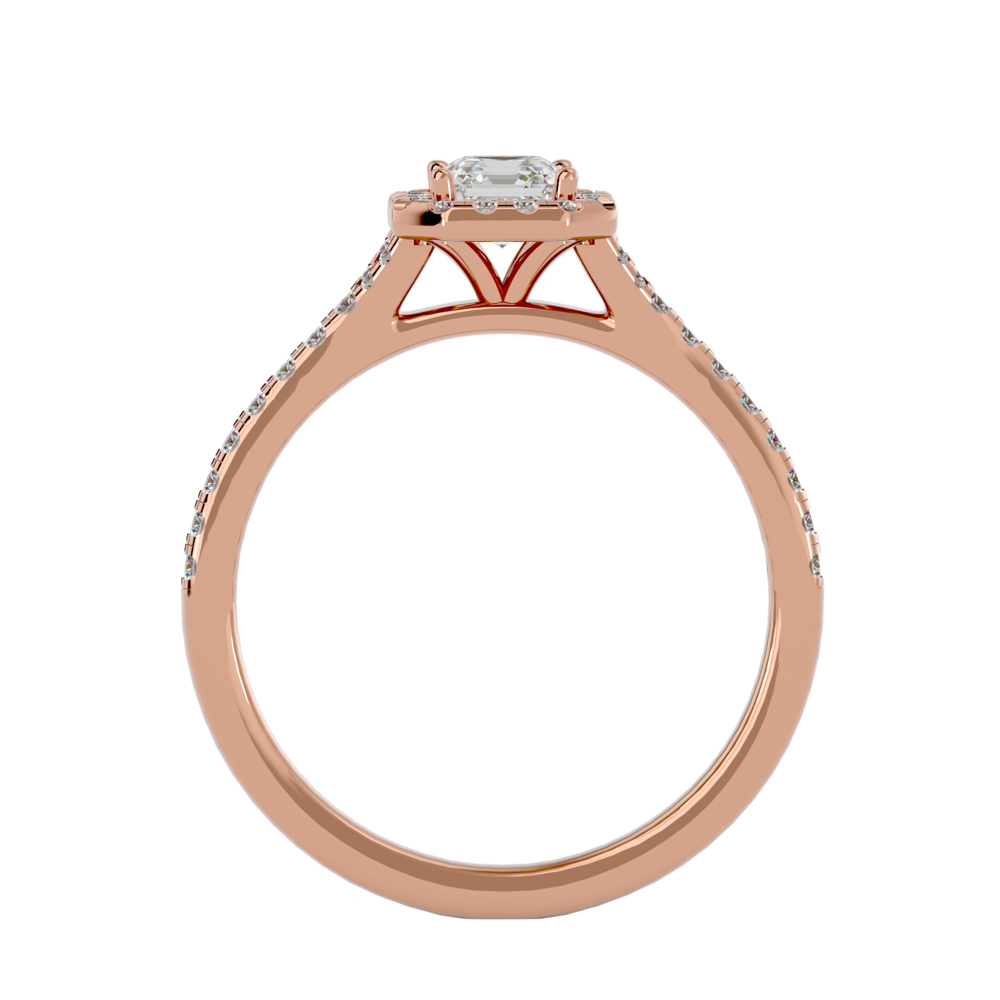 Crystal Halo Ring