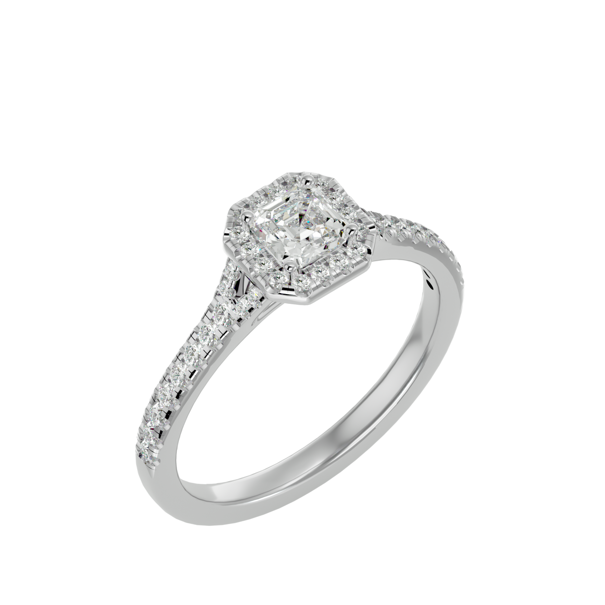 Crystal Halo Ring
