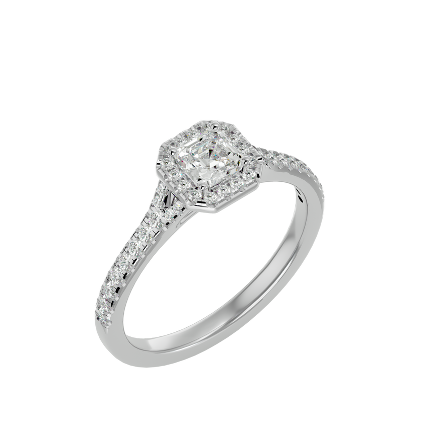 Crystal Halo Ring