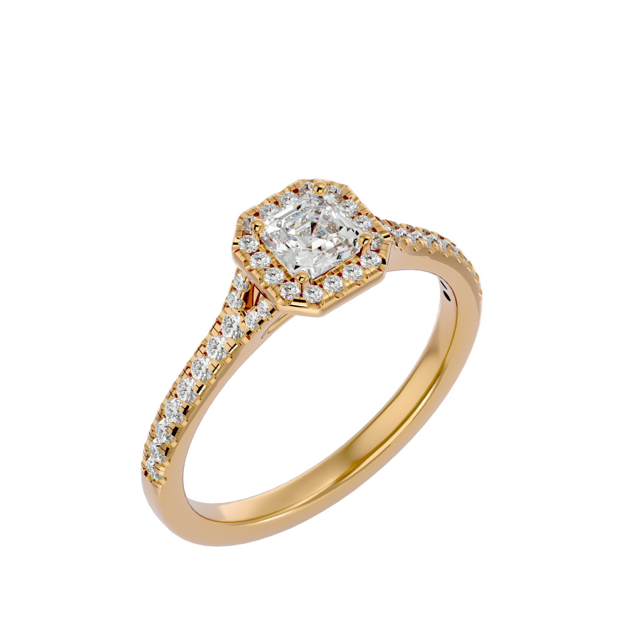 Crystal Halo Ring