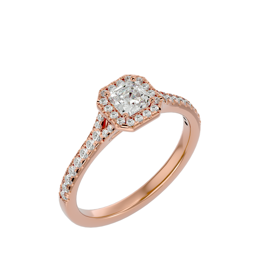 Crystal Halo Ring